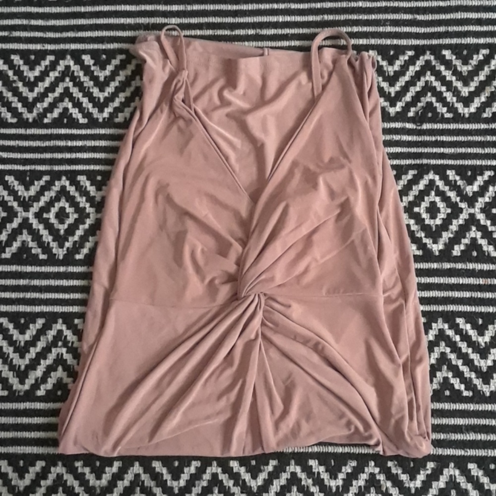 Missguided nude midi dress
